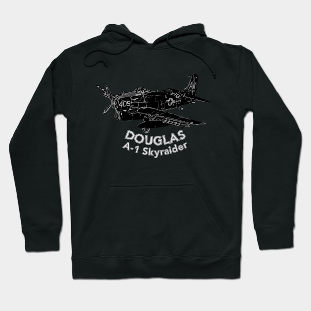 Douglas A-1 Skyraider Hoodie by aeroloversclothing